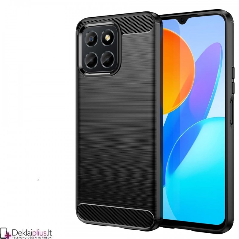 Carbon guminis dėklas - juodas (Huawei Honor X6/Honor X8 5G) Carbon guminis dėklas - juodas (Huawei Honor X6/Honor X8 5G)